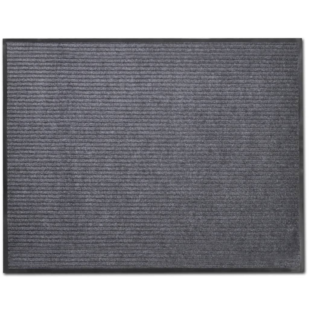 Covorașe De Ușă Din Pvc, 2 Buc., Gri, 90X60 Cm
