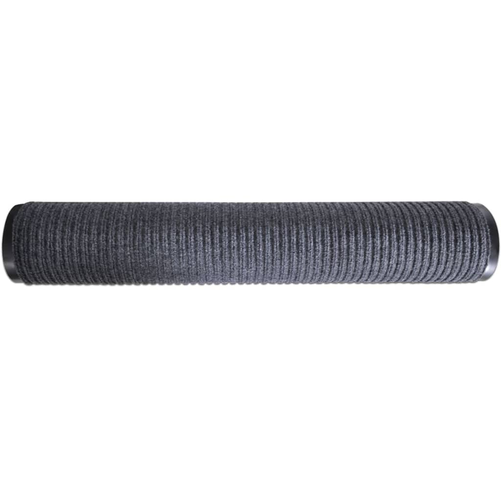 Covorașe De Ușă Din Pvc, 2 Buc., Gri, 90X60 Cm