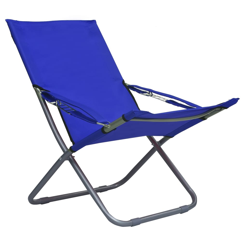 Scaune De Plajă Pliante, 2 Buc., , Material Textil