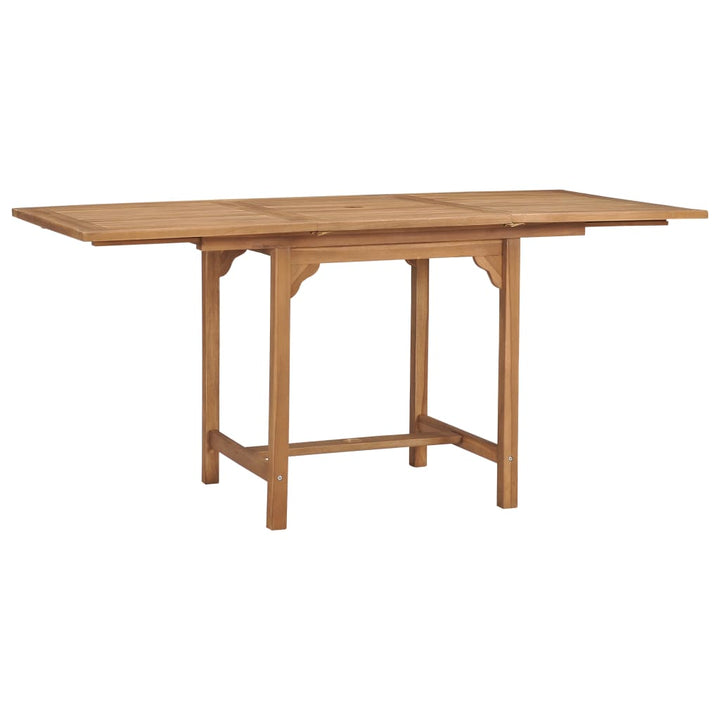 Masă De Grădină Extensibilă (110-160)X80X75Cm Lemn Masiv Tec