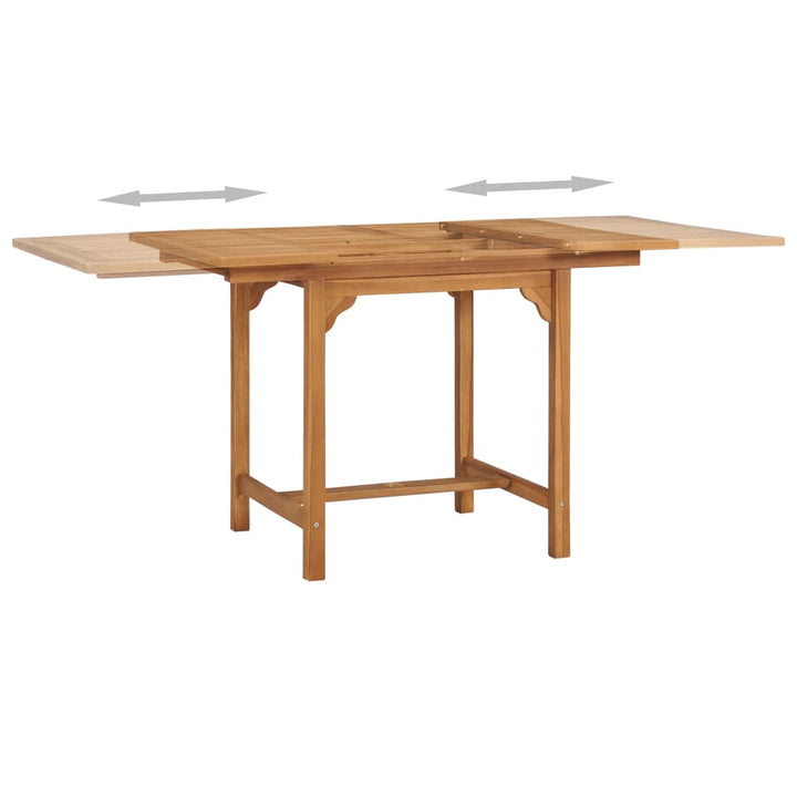 Masă De Grădină Extensibilă (110-160)X80X75Cm Lemn Masiv Tec