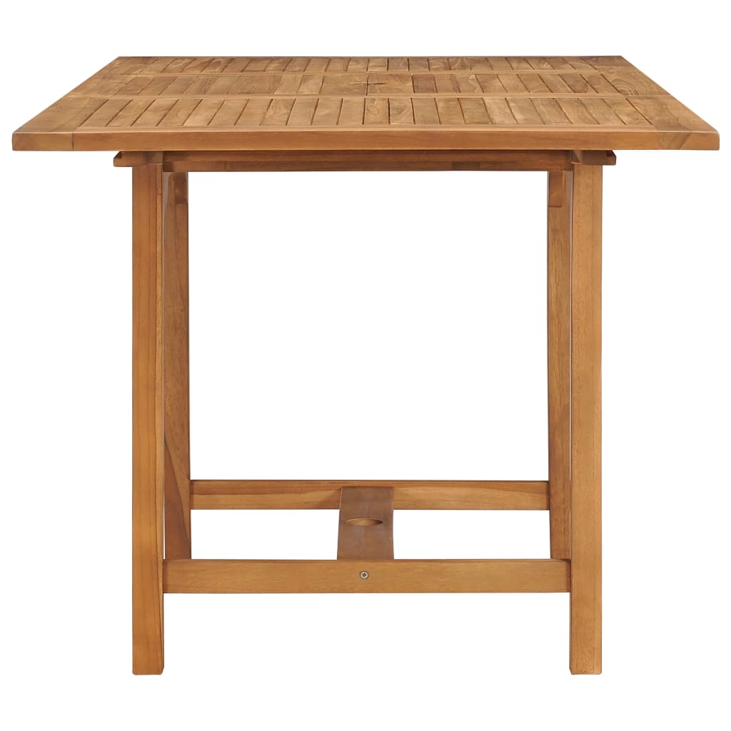 Masă De Grădină Extensibilă (110-160)X80X75Cm Lemn Masiv Tec