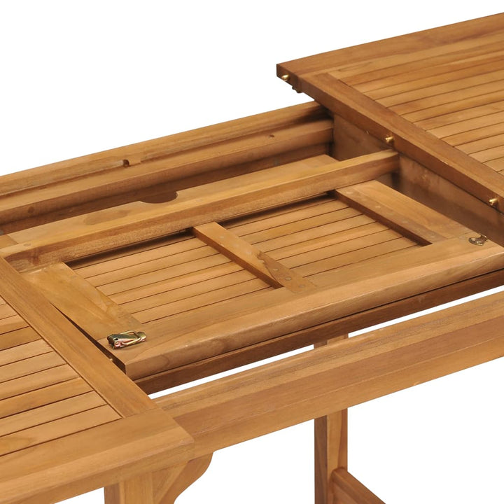 Masă De Grădină Extensibilă (110-160)X80X75Cm Lemn Masiv Tec