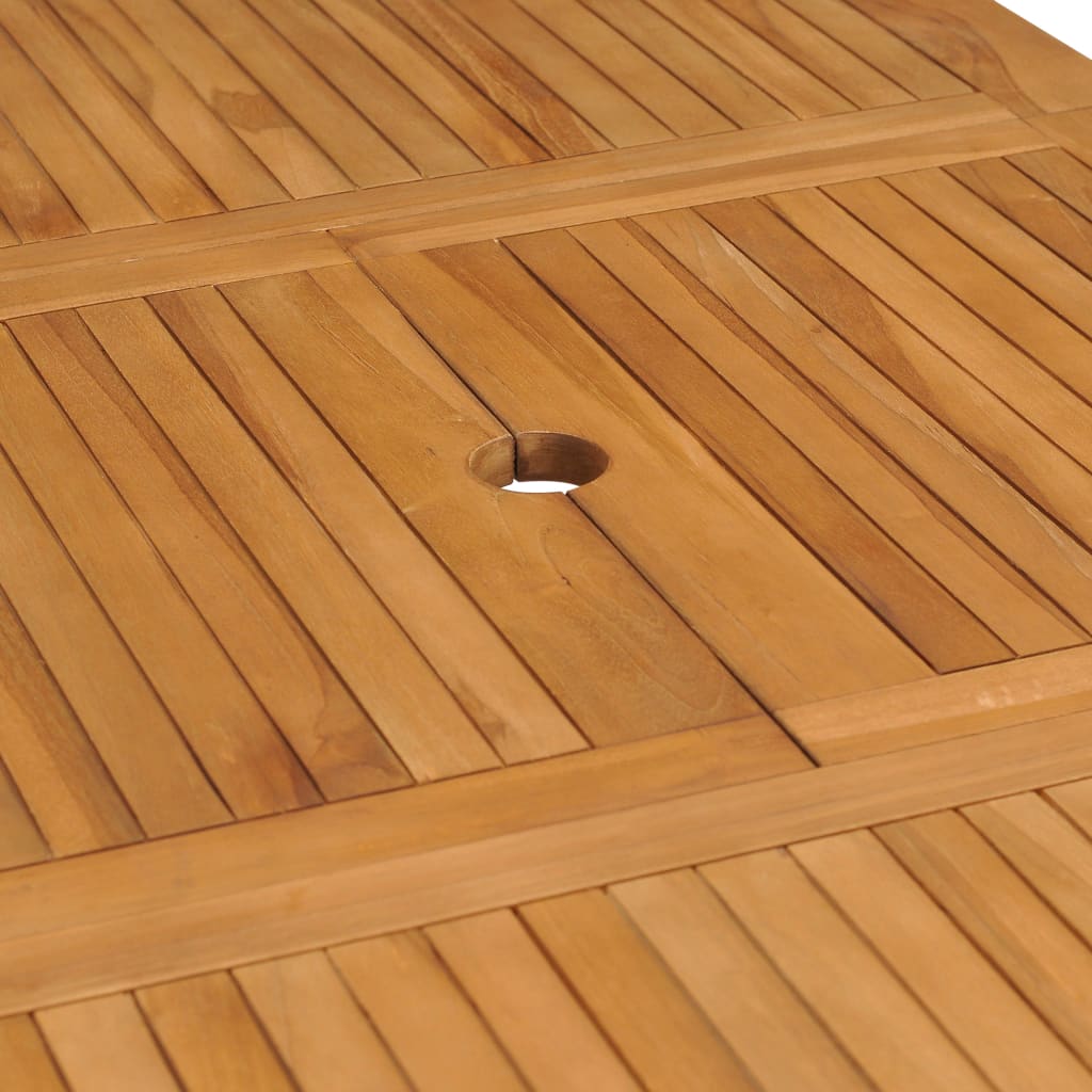 Masă De Grădină Extensibilă (110-160)X80X75Cm Lemn Masiv Tec