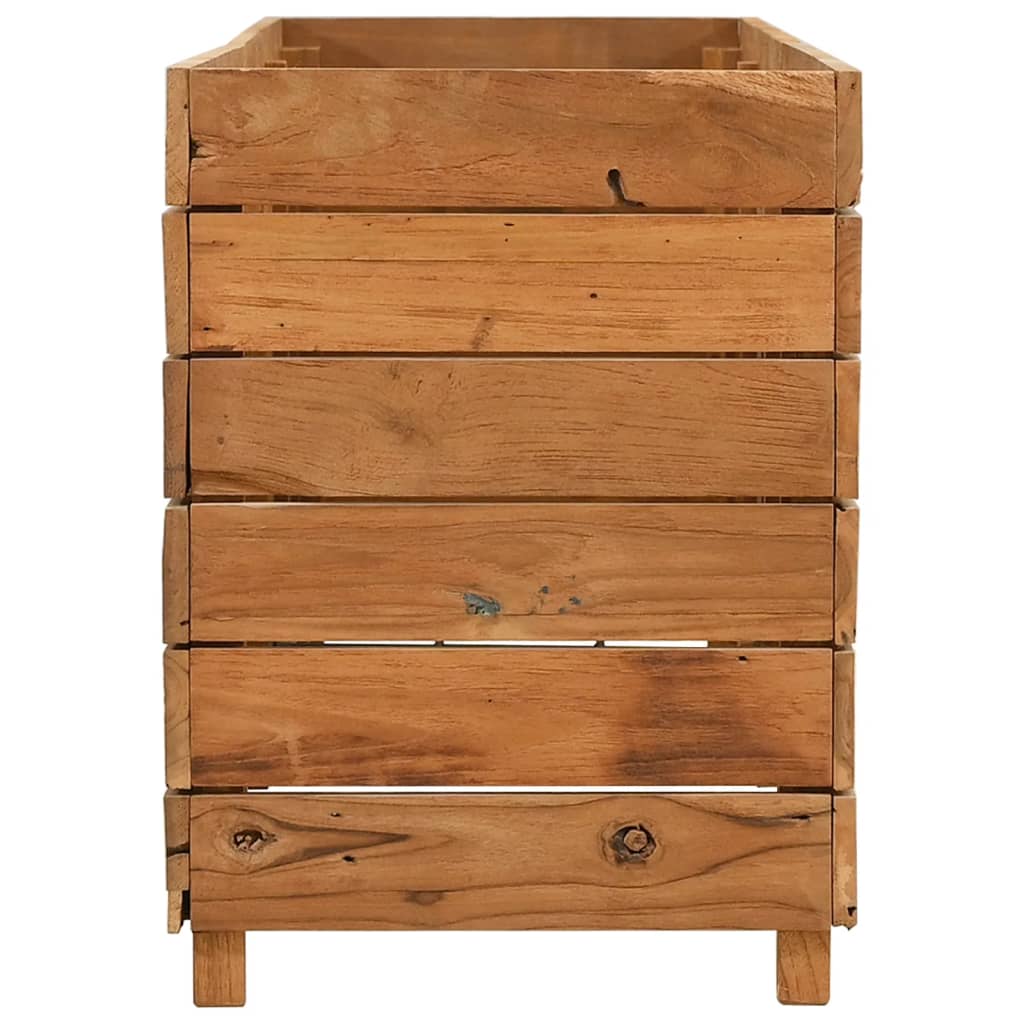 Strat Înălțat, , Lemn De Tec Reciclat Și Oțel