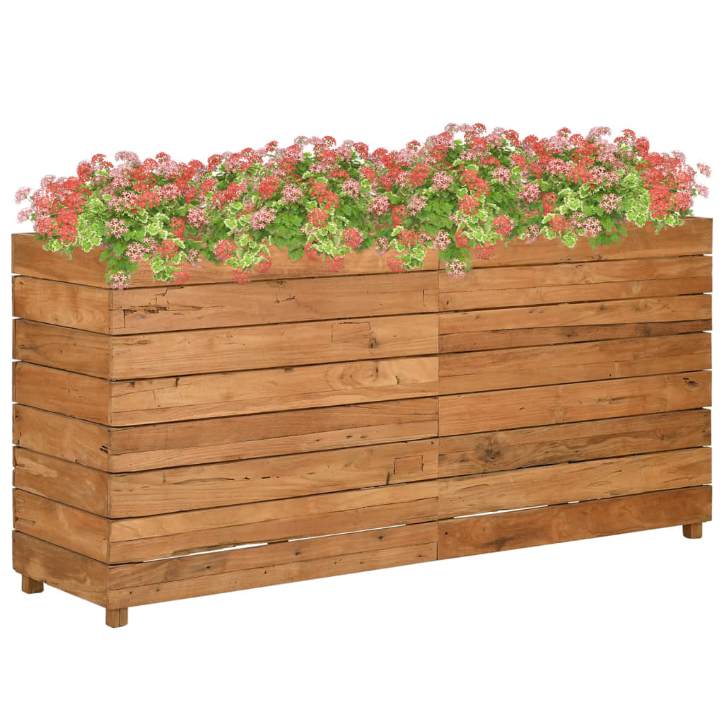Strat Înălțat, , Lemn De Tec Reciclat Și Oțel
