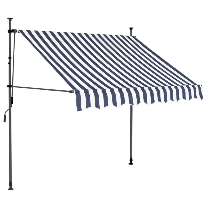 Copertină Retractabilă Manual Cu Led, & Alb,