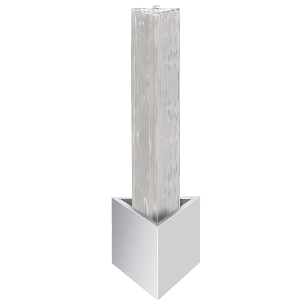 Fântână De Grădină, Argintiu, 37,7X32,6X110 Cm, Oțel Inoxidabil