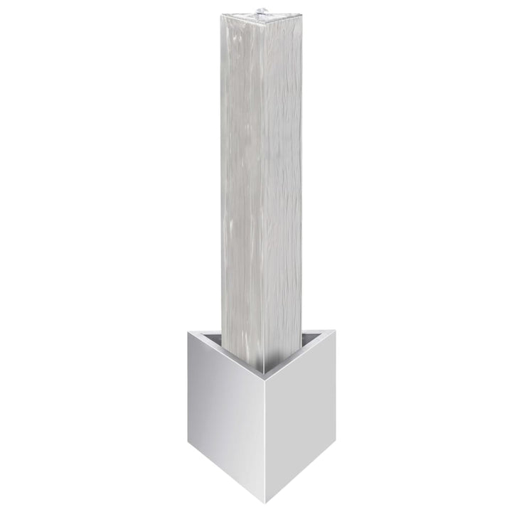 Fântână De Grădină, Argintiu, 37,7X32,6X110 Cm, Oțel Inoxidabil