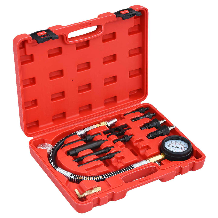 Set Tester Compresie Motor Diesel Cu Manometru,12 Piese