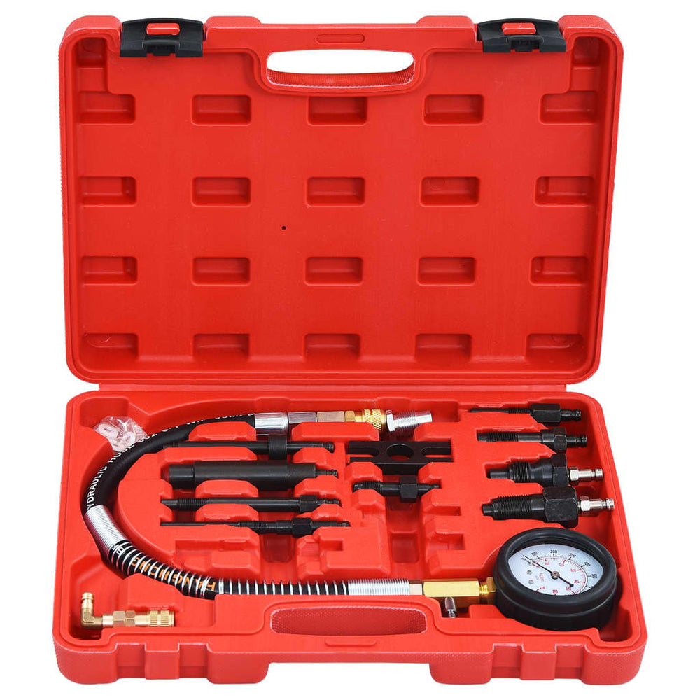 Set Tester Compresie Motor Diesel Cu Manometru,12 Piese