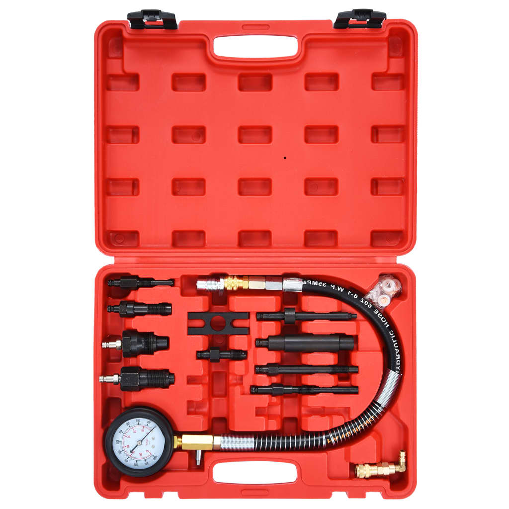 Set Tester Compresie Motor Diesel Cu Manometru,12 Piese