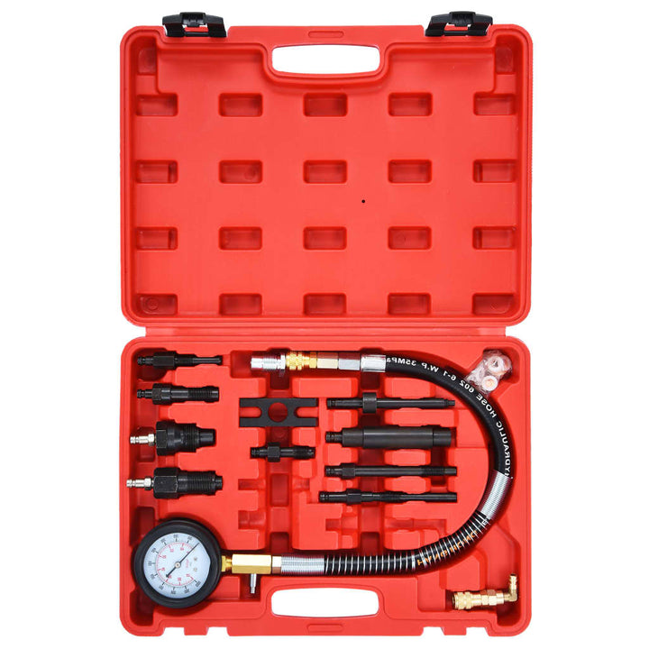 Set Tester Compresie Motor Diesel Cu Manometru,12 Piese