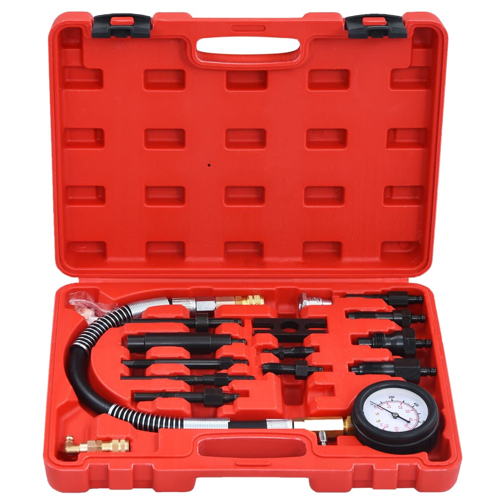 Set Tester Compresie Motor Diesel Cu Manometru,14 Piese