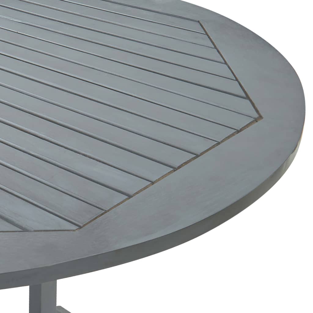 Set Mobilier De Exterior, 7 Piese, Gri, Lemn Masiv De Acacia