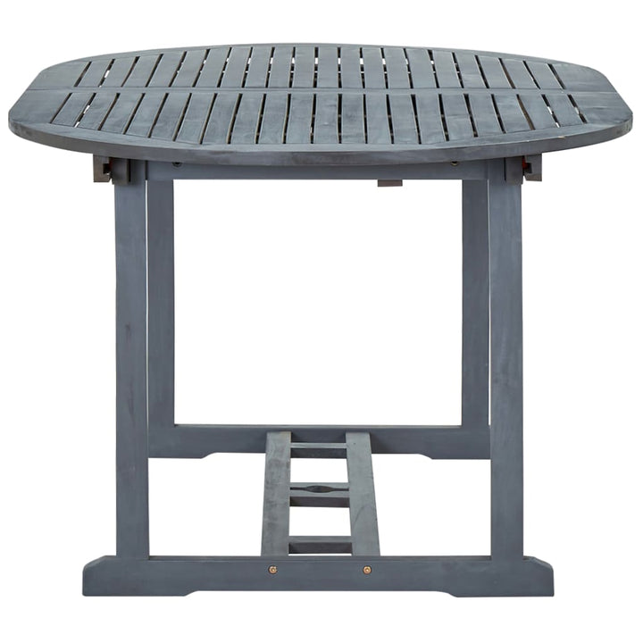 Set Mobilier De Exterior, 7 Piese, Gri, Lemn Masiv De Acacia
