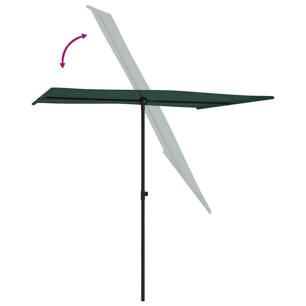 Umbrelă De Soare De Grădină, Stâlp Aluminiu, , 2X1,5 Cm