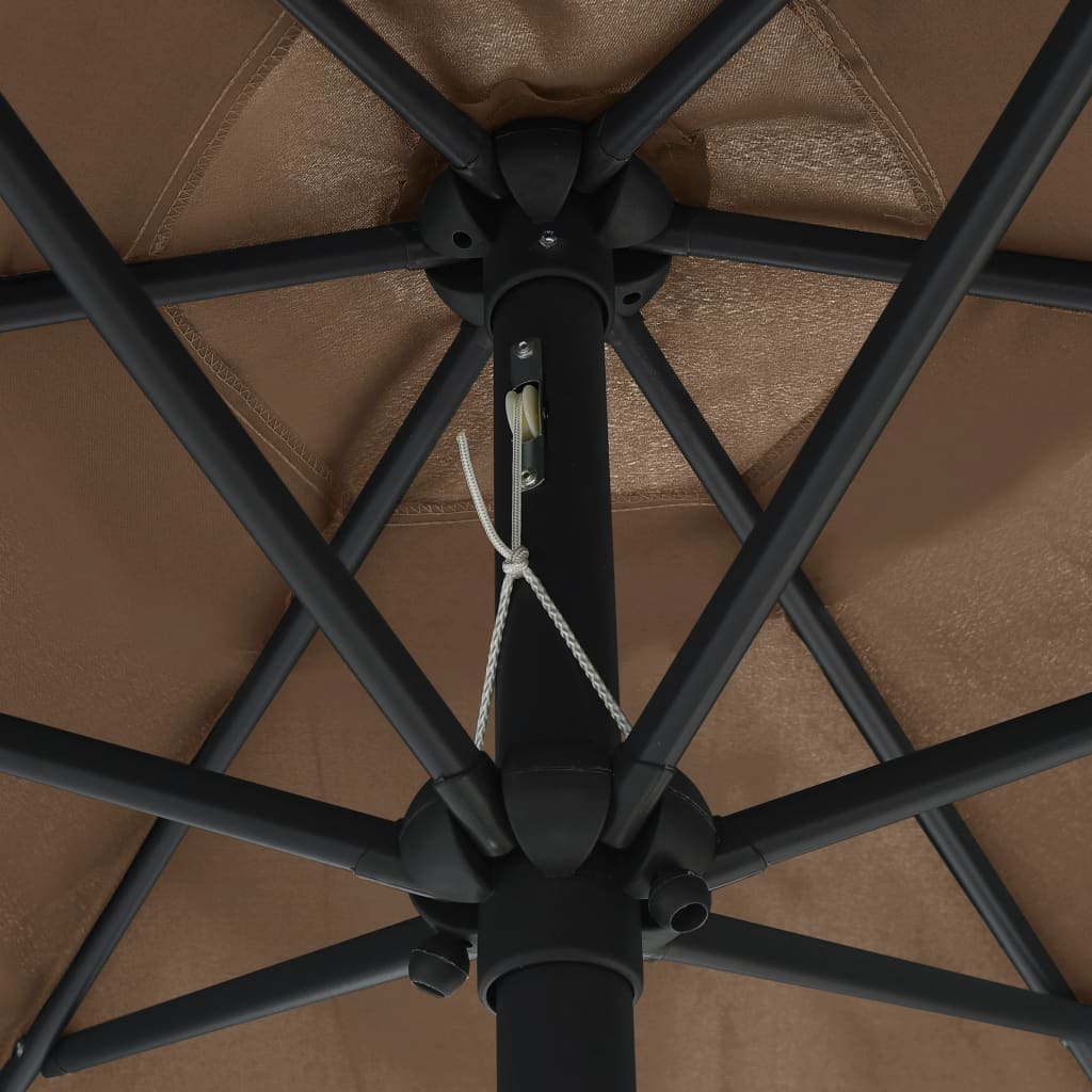 Umbrelă De Soare Cu Stâlp Din Aluminiu, Taupe, 270X246 Cm