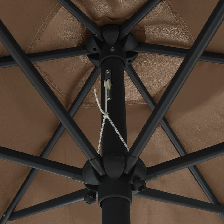 Umbrelă De Soare Cu Stâlp Din Aluminiu, Taupe, 270X246 Cm