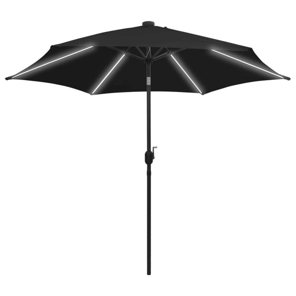 Umbrelă De Soare Cu Led-Uri, Stâlp Din Aluminiu, , 300 Cm