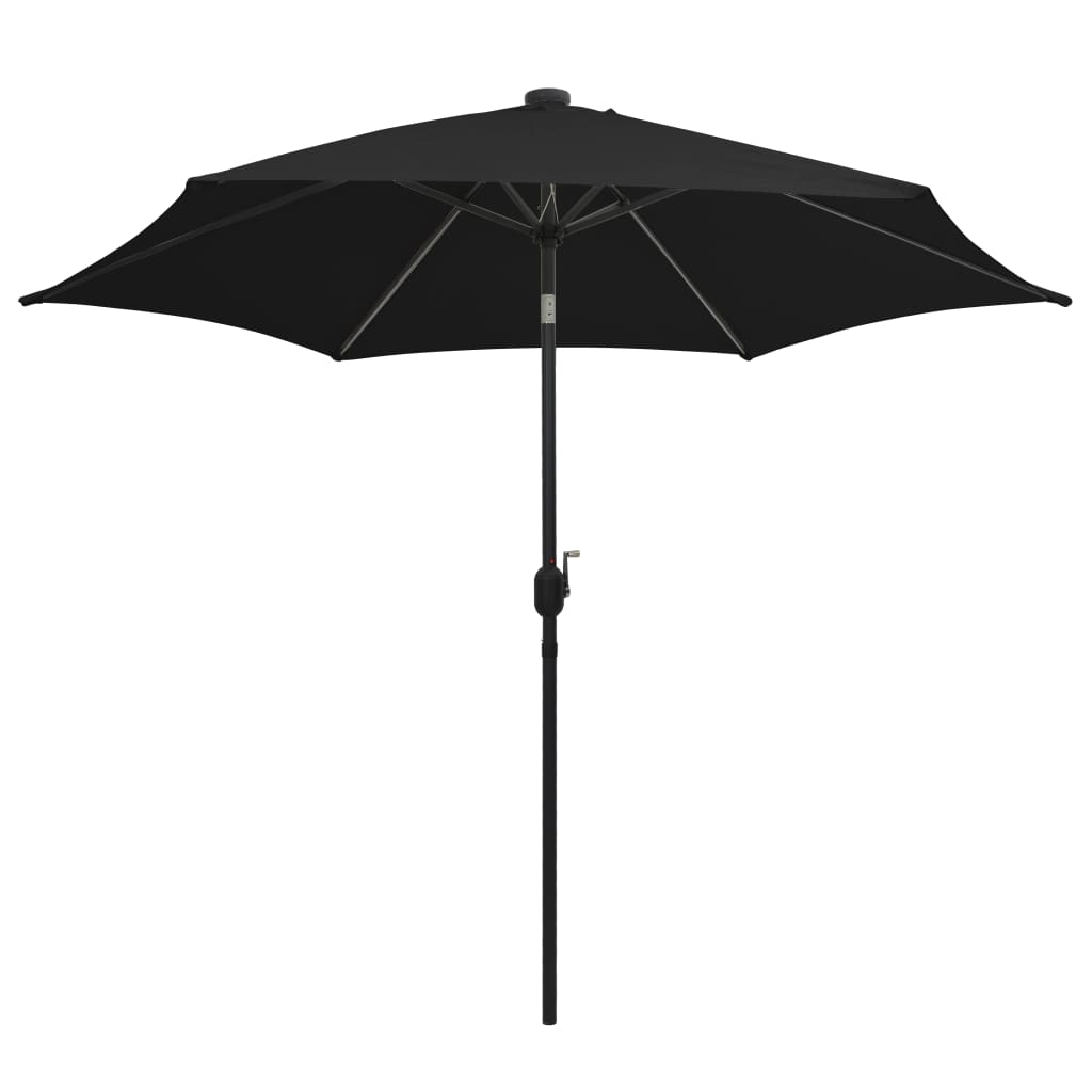 Umbrelă De Soare Cu Led-Uri, Stâlp Din Aluminiu, , 300 Cm