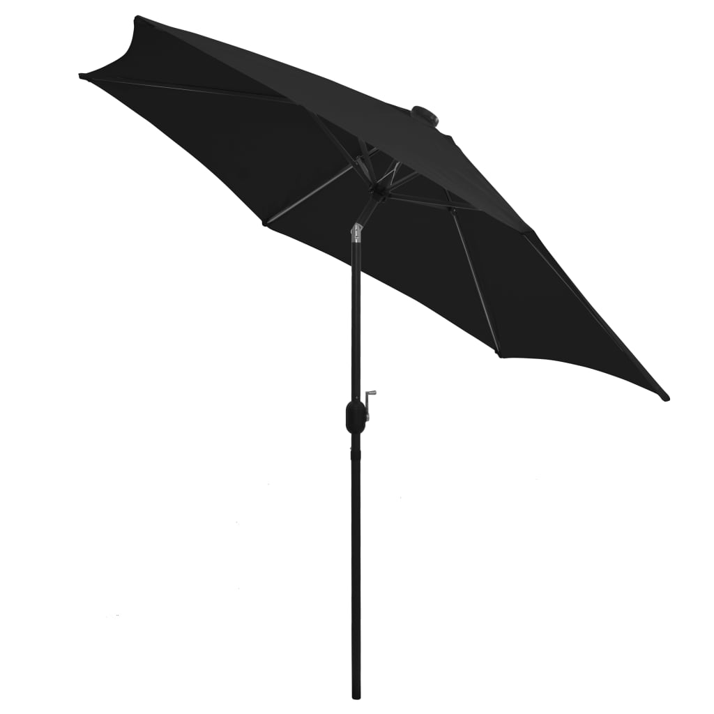 Umbrelă De Soare Cu Led-Uri, Stâlp Din Aluminiu, , 300 Cm