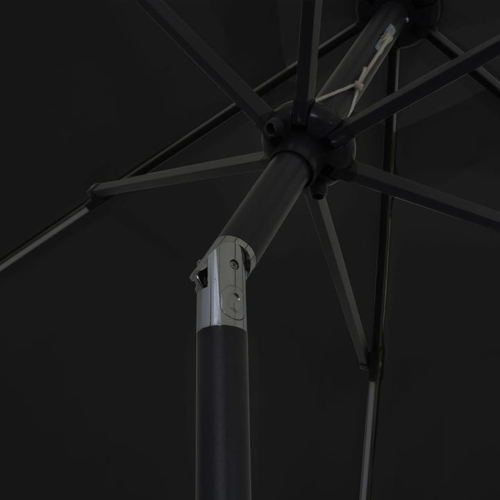 Umbrelă De Soare Cu Led-Uri, Stâlp Din Aluminiu, , 300 Cm