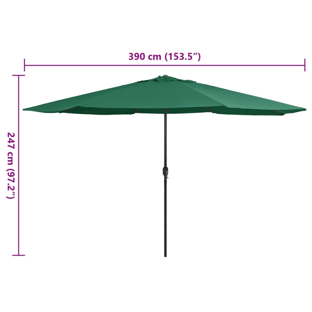 Umbrelă De Soare De Grădină, Stâlp Metalic, , 390 Cm