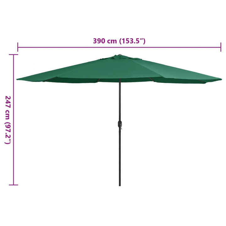 Umbrelă De Soare De Grădină, Stâlp Metalic, , 390 Cm