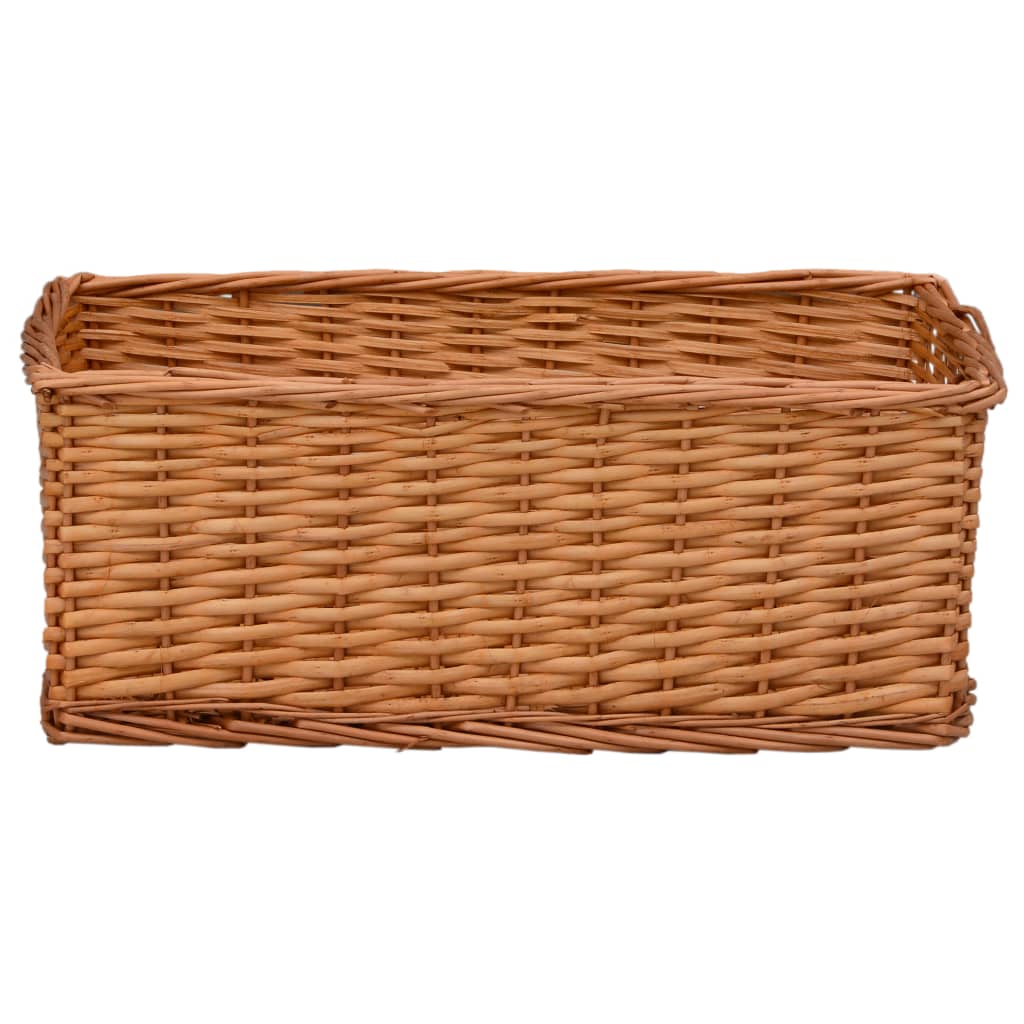 Set De Coșuri Suprapuse, 4 Piese, Maro, Salcie