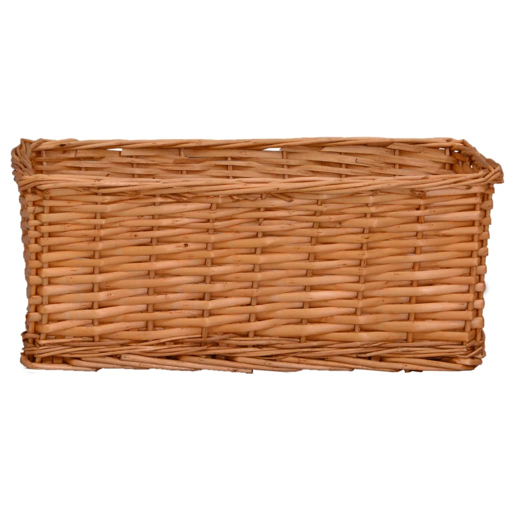 Set De Coșuri Suprapuse, 4 Piese, Maro, Salcie