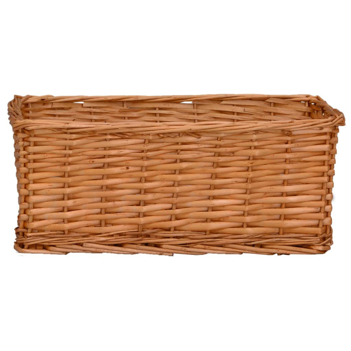 Set De Coșuri Suprapuse, 4 Piese, Maro, Salcie