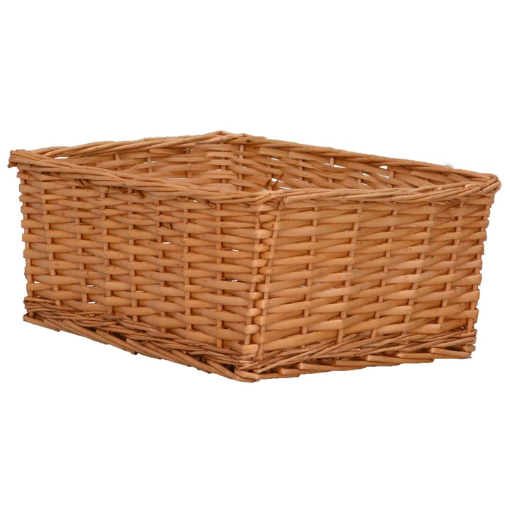 Set De Coșuri Suprapuse, 4 Piese, Maro, Salcie