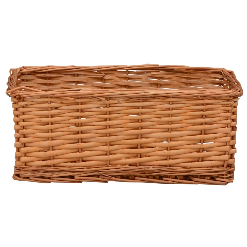 Set De Coșuri Suprapuse, 4 Piese, Maro, Salcie