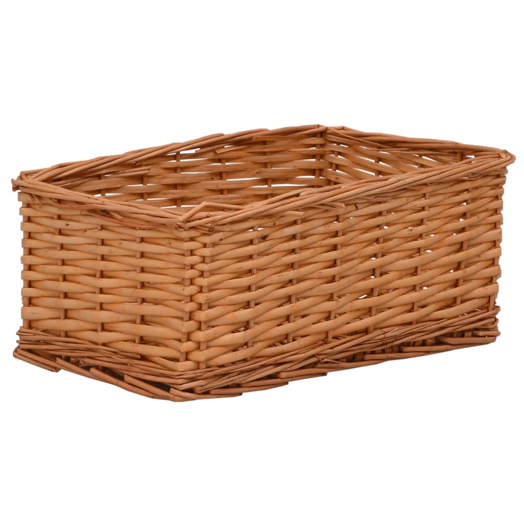 Set De Coșuri Suprapuse, 4 Piese, Maro, Salcie