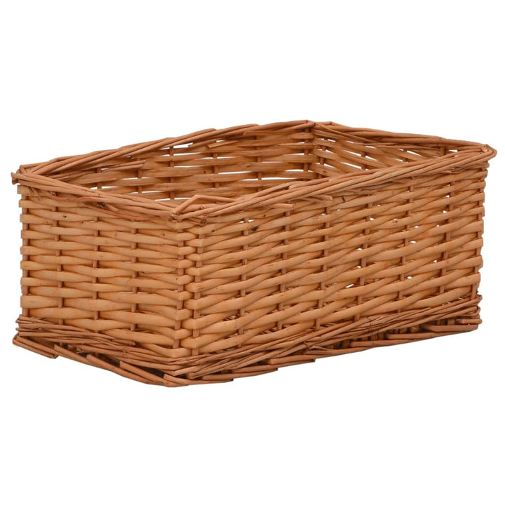 Set De Coșuri Suprapuse, 4 Piese, Maro, Salcie