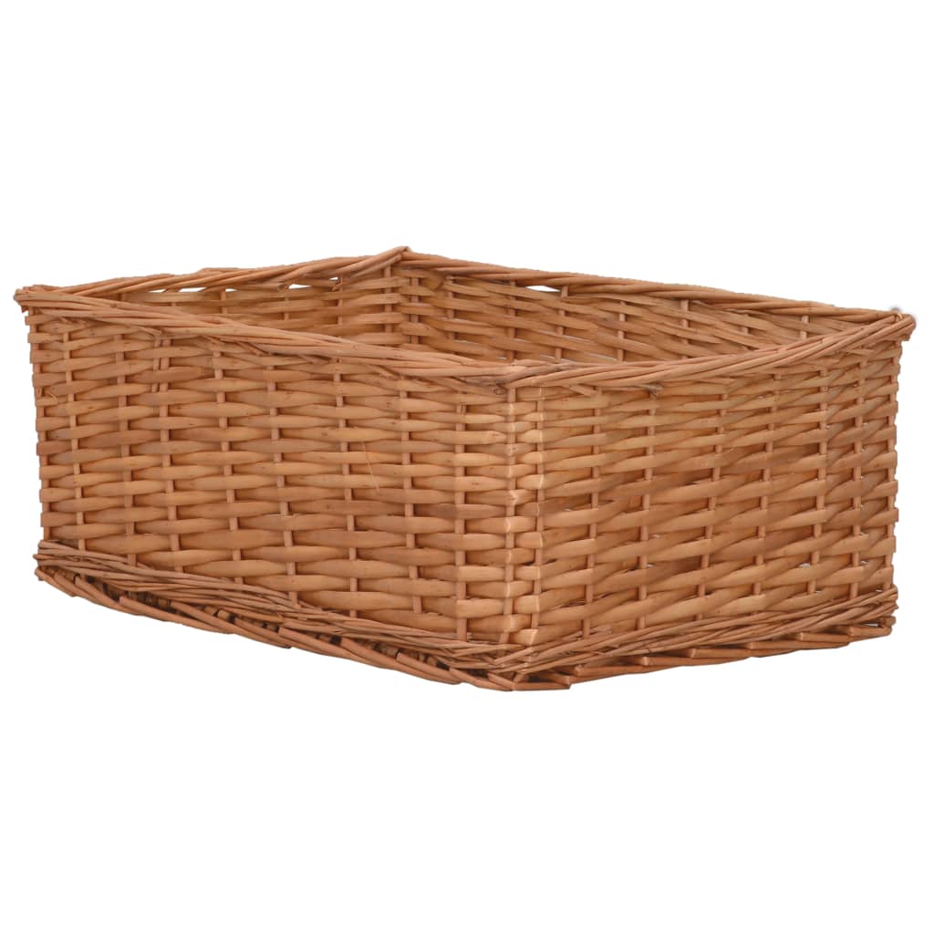 Set De Coșuri Suprapuse, 4 Piese, Maro, Salcie