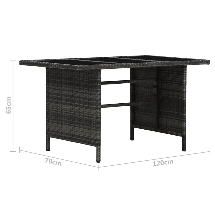 Set Mobilier De Grădină Cu Perne, 4 Piese, Gri, Poliratan