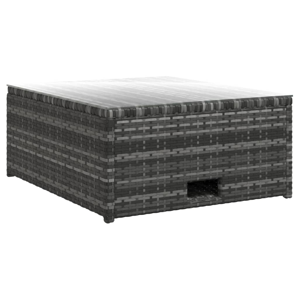 Set Mobilier De Grădină Cu Perne, 4 Piese, Poliratan, Gri