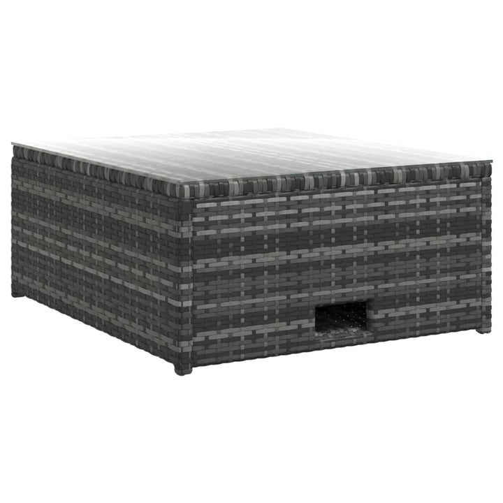 Set Mobilier De Grădină Cu Perne, 4 Piese, Poliratan, Gri