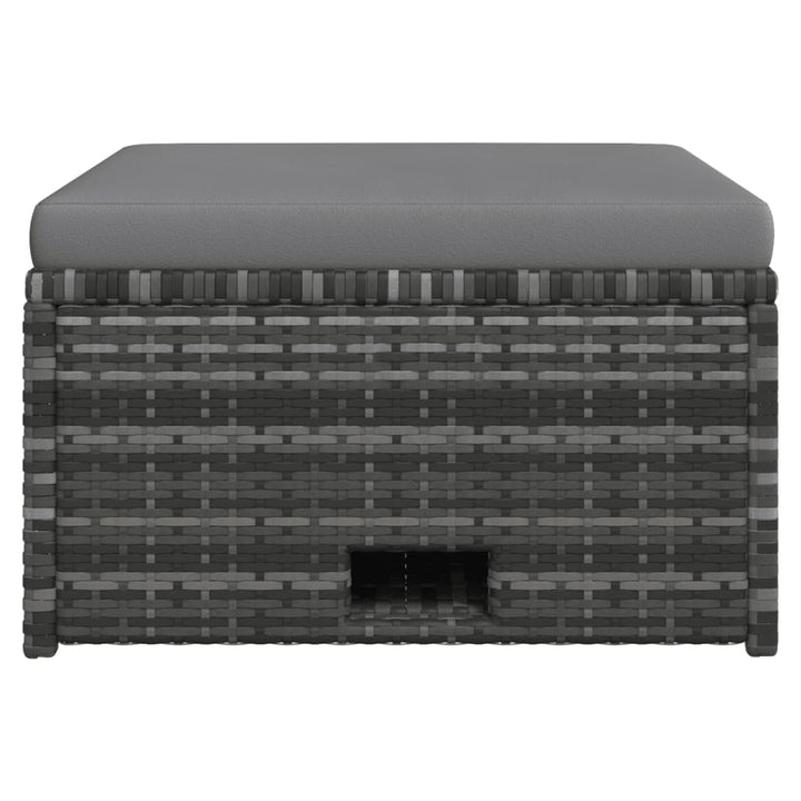 Set Mobilier De Grădină Cu Perne, 4 Piese, Poliratan, Gri
