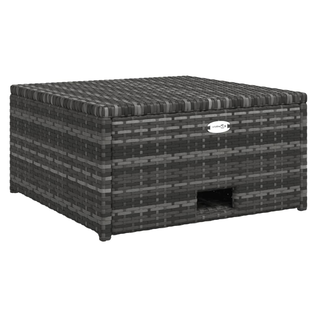 Set Mobilier De Grădină Cu Perne, 4 Piese, Poliratan, Gri