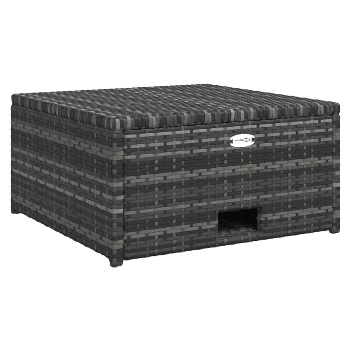 Set Mobilier De Grădină Cu Perne, 4 Piese, Poliratan, Gri