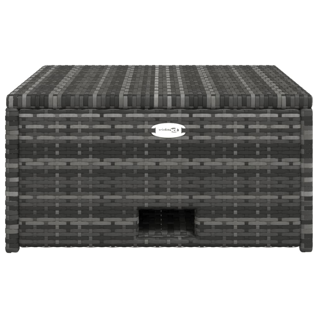 Set Mobilier De Grădină Cu Perne, 4 Piese, Poliratan, Gri