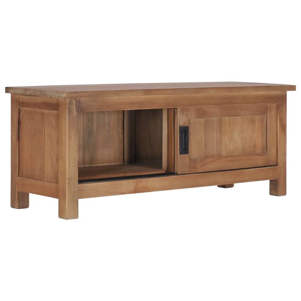 Comodă Tv, 90 X 30 X 35 Cm, Lemn Masiv De Tec
