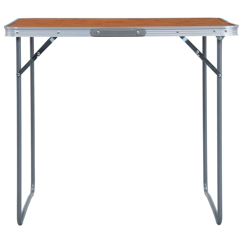 Masă De Camping Pliabilă Cu Cadru Metalic, 80 X 60 Cm