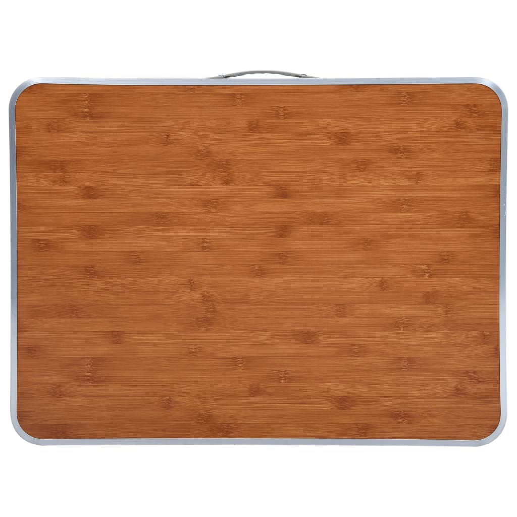 Masă De Camping Pliabilă Cu Cadru Metalic, 80 X 60 Cm