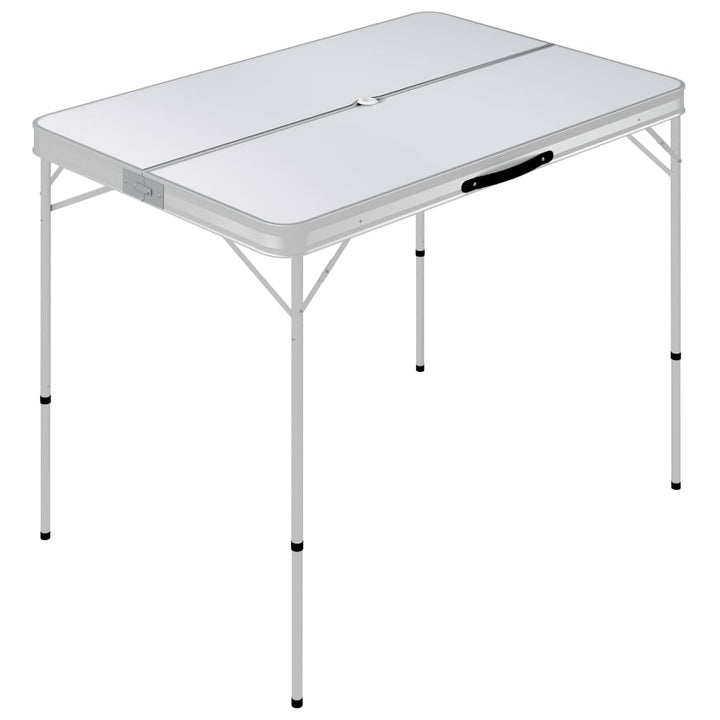 Masă De Camping Pliabilă Cu 2 Bănci, , Aluminiu