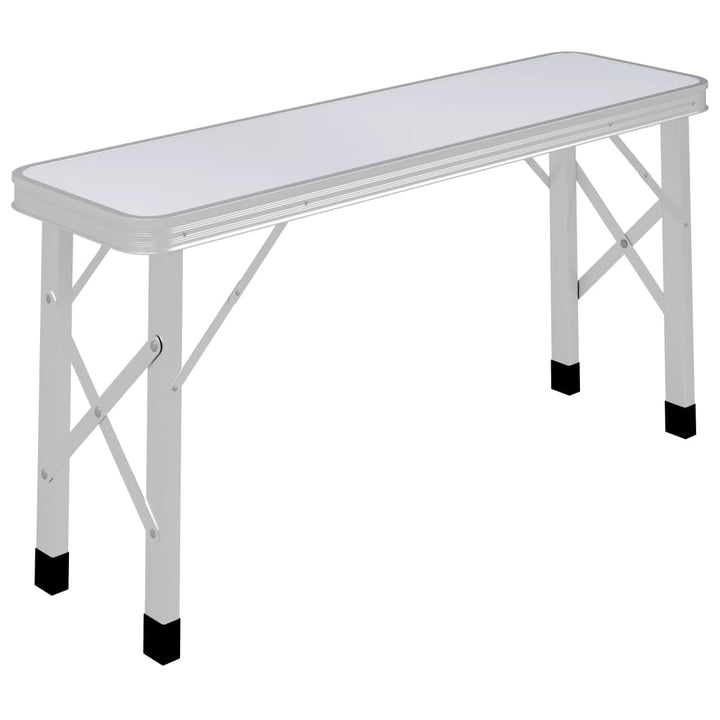 Masă De Camping Pliabilă Cu 2 Bănci, , Aluminiu