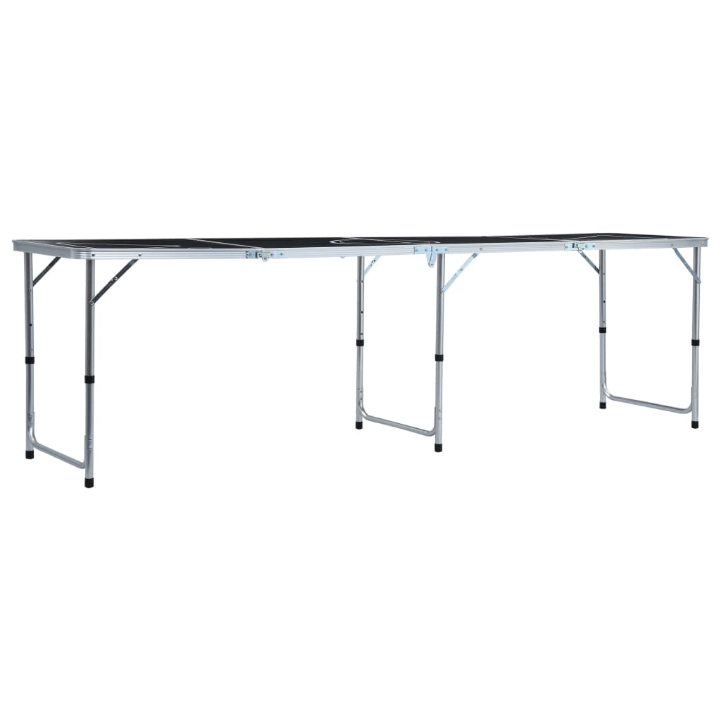 Masă De Joc Cu Bere Tip Ping Pong, Pliabilă, Negru, 240 Cm